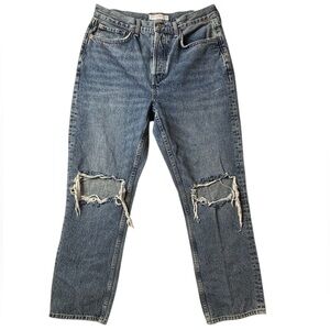 Topshop Men's Ripped Blue Jeans